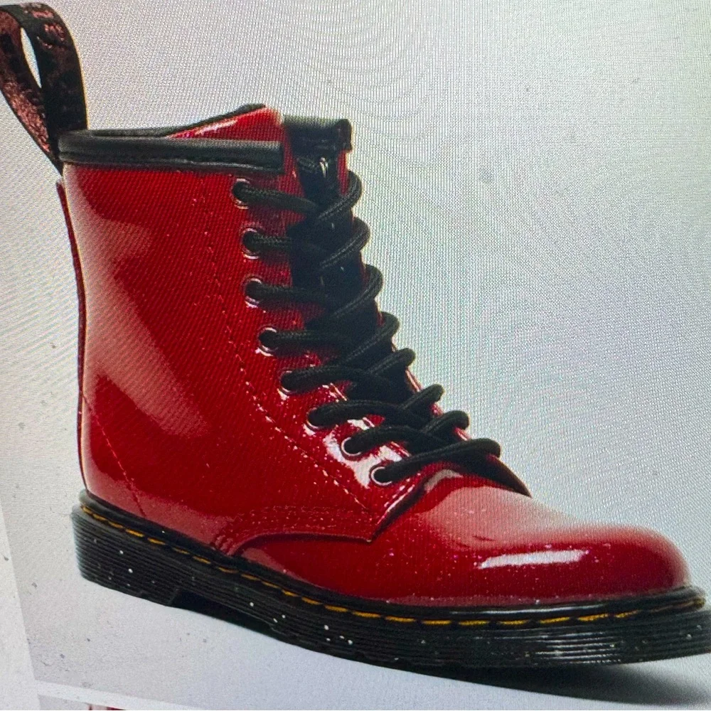 Dr Martens Glitter LaceUp Boots - Picture 2 of 12